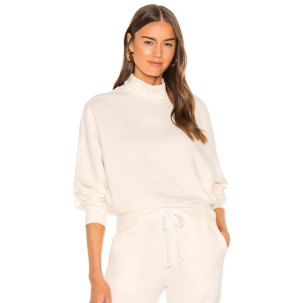 Rails Women's Blaire Mock Neck Long Sleeve Pullover Sweater Winter White Size L